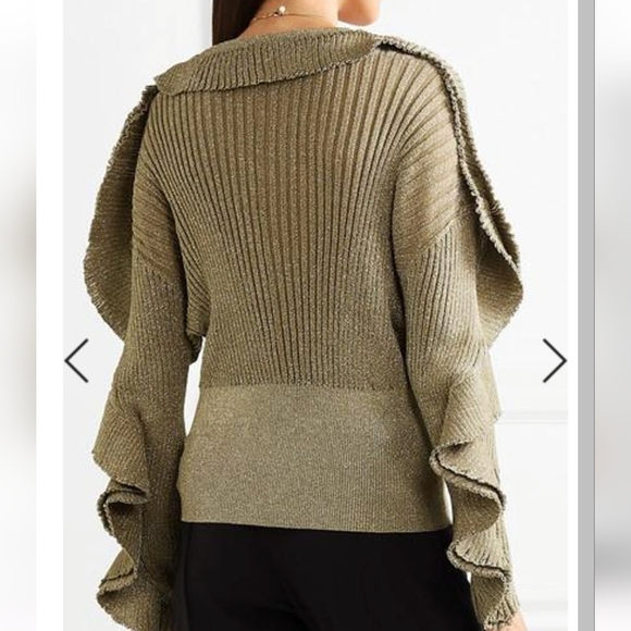 CHLOE metallic knit ribbed sweater - Picture 2 of 4